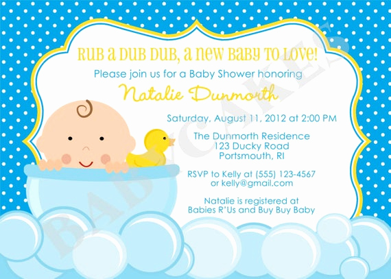 Rubber Duck Baby Shower Invitation Luxury Rubber Ducky Baby Shower Invitation Invite Baby Sprinkle