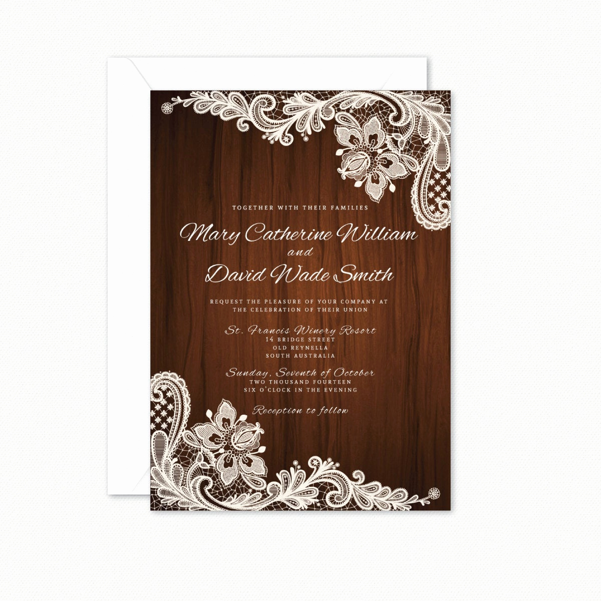 Rustic Wedding Invitation Background Elegant Rustic Wedding Invitation Wood Background and by