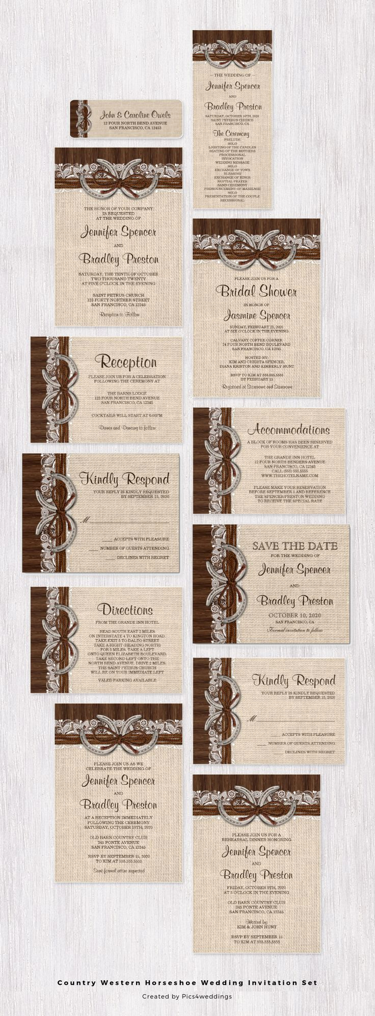 Rustic Wedding Invitation Sets Fresh 53 Best Images About Country Western Wedding On Pinterest