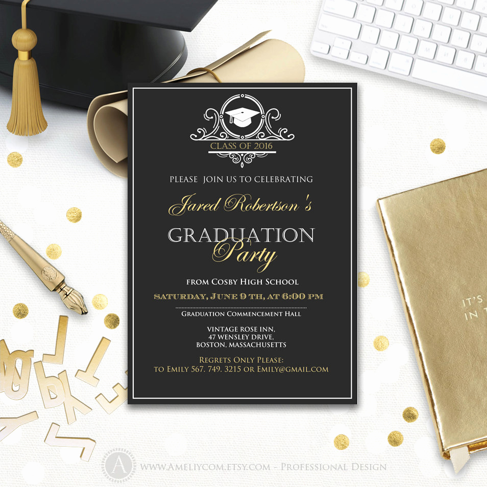 Sample College Graduation Invitation Beautiful Graduation Party Invitation Printable Boy College Graduation