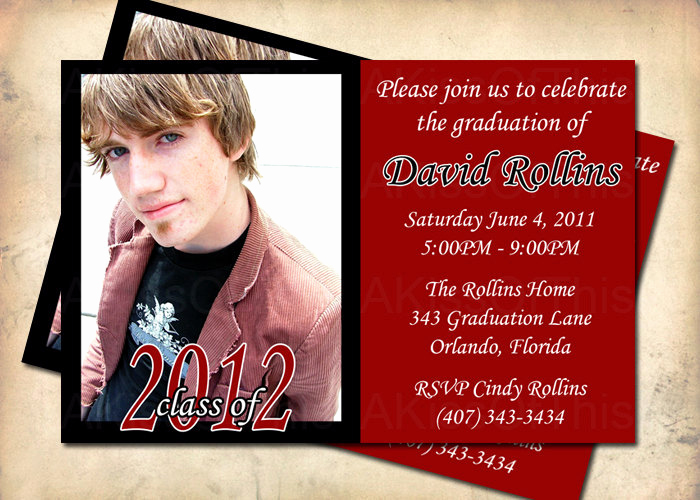 Sample Of Graduation Invitation Lovely Graduation Announcement Grad Party Invitation by Akiss This