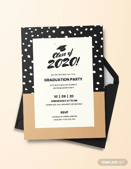 Sample Of Graduation Invitation New 42 Printable Graduation Invitations Psd Ai Word