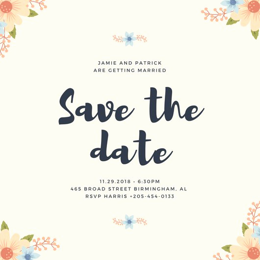 Save the Date Invitation Ideas Fresh Save the Date Invitation Templates Canva