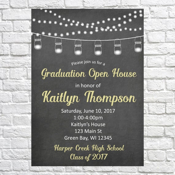School Open House Invitation New Class Of 2017 Graduation Open House Invitation Graduation