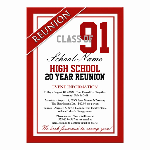 School Reunion Invitation Templates Free Lovely Classy formal High School Reunion 5x7 Paper Invitation