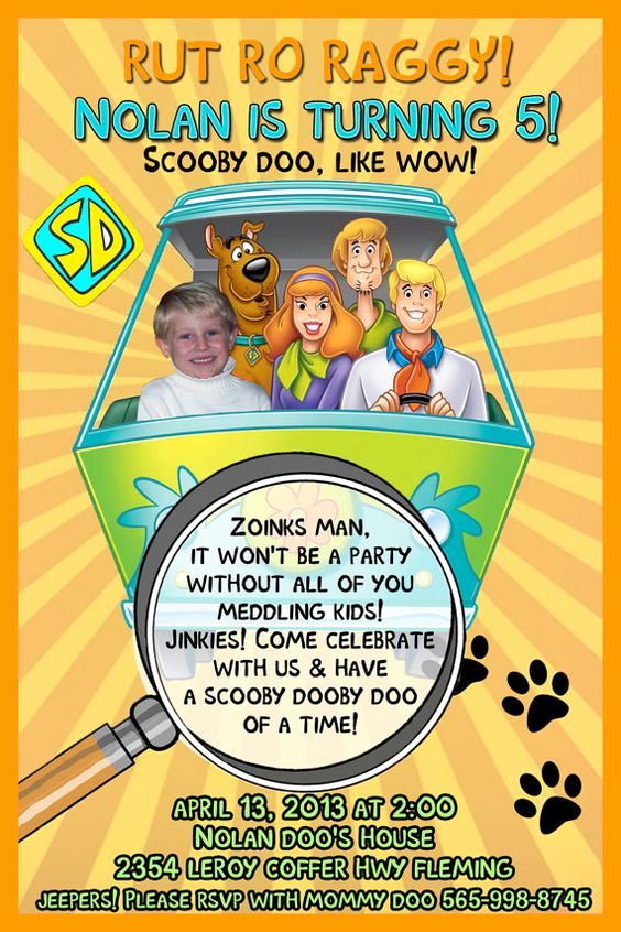 Scooby Doo Invitation Template Awesome Scooby Doo Party Invitation