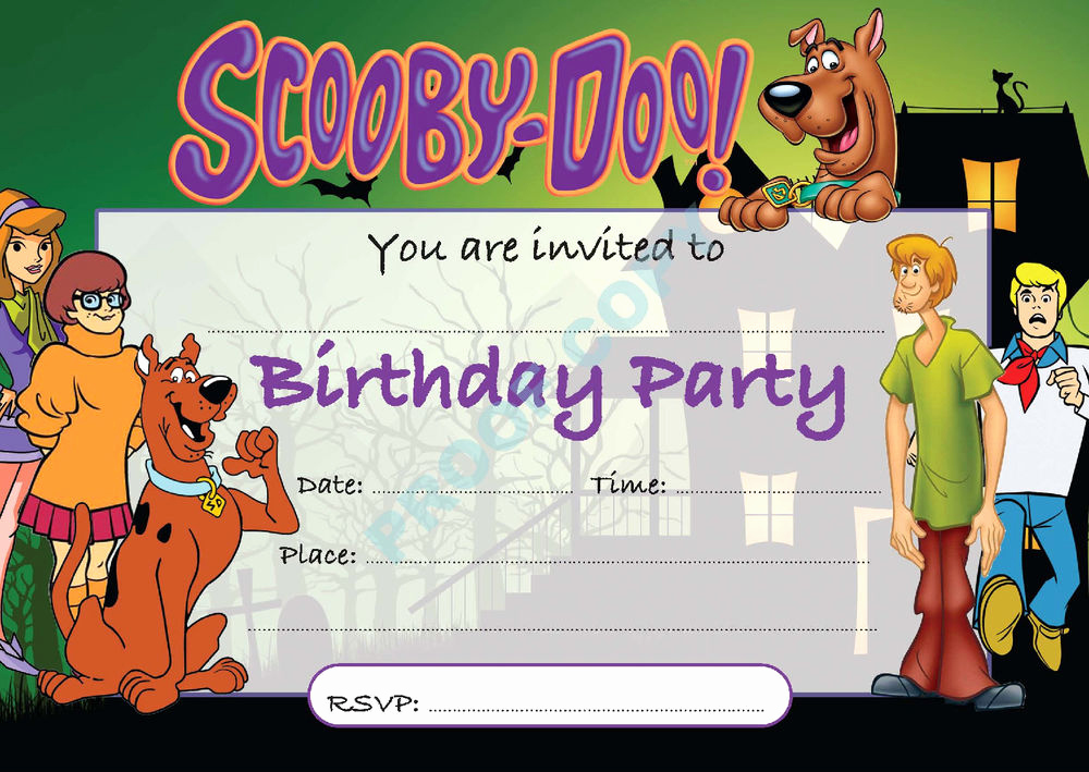 Scooby Doo Invitation Template Fresh 7 Scooby Doo Pack Of 10 Kids Children Birthday Party
