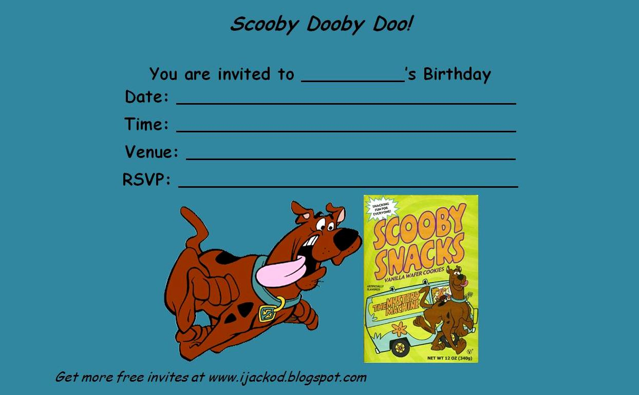 Scooby Doo Invitation Template Fresh Scooby Doo Invitation to Print