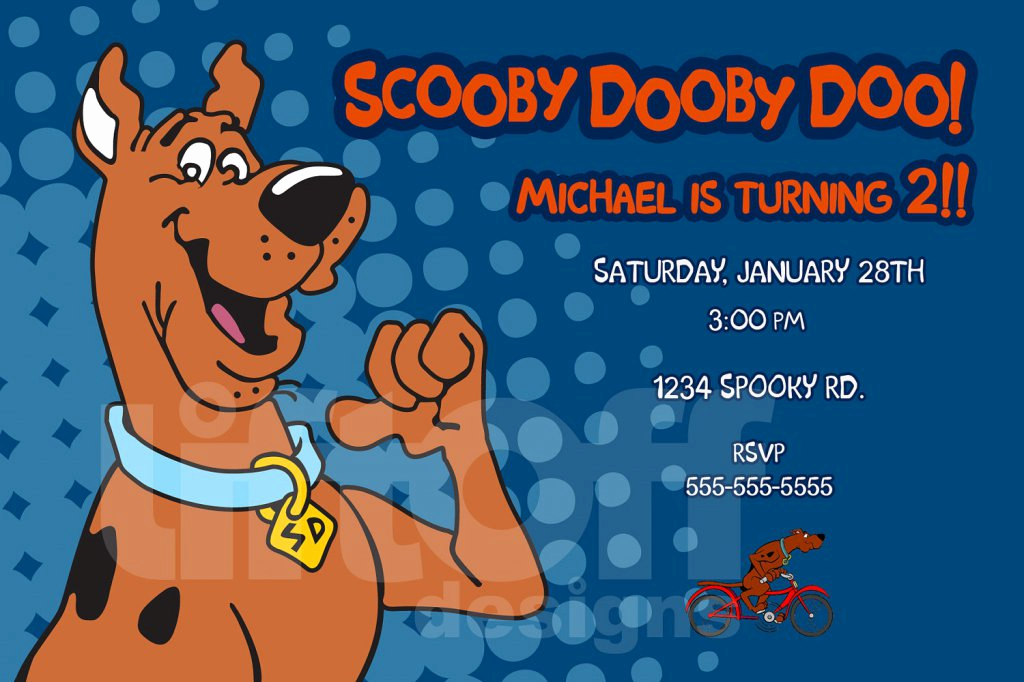 Scooby Doo Invitation Template Fresh Scooby Doo Party Invitations