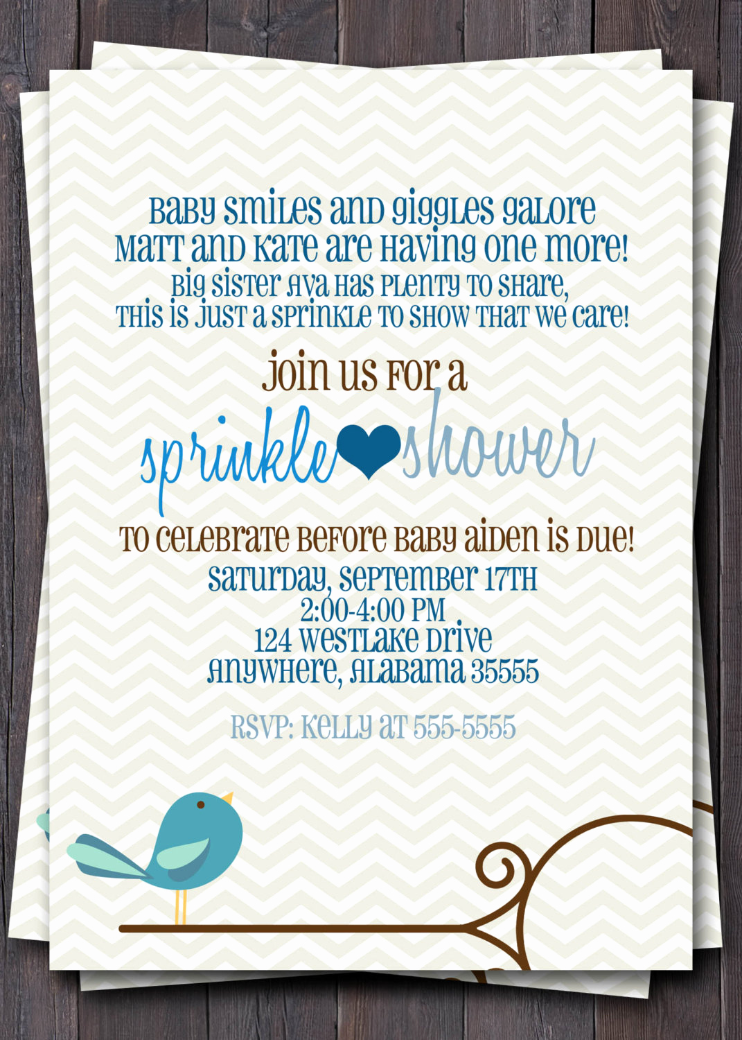 Second Baby Shower Invitation Wording Fresh Baby Sprinkle Baby Shower or Sip N See by Sullivandigidesigns