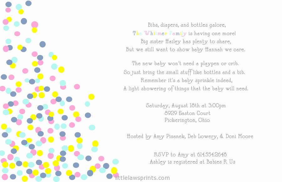 Second Baby Shower Invitation Wording Inspirational Baby Shower Invitation Samples for A Baby Boy