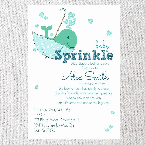 Second Baby Shower Invitation Wording Inspirational Printable Baby Sprinkle Invitation Baby Boy Second Child