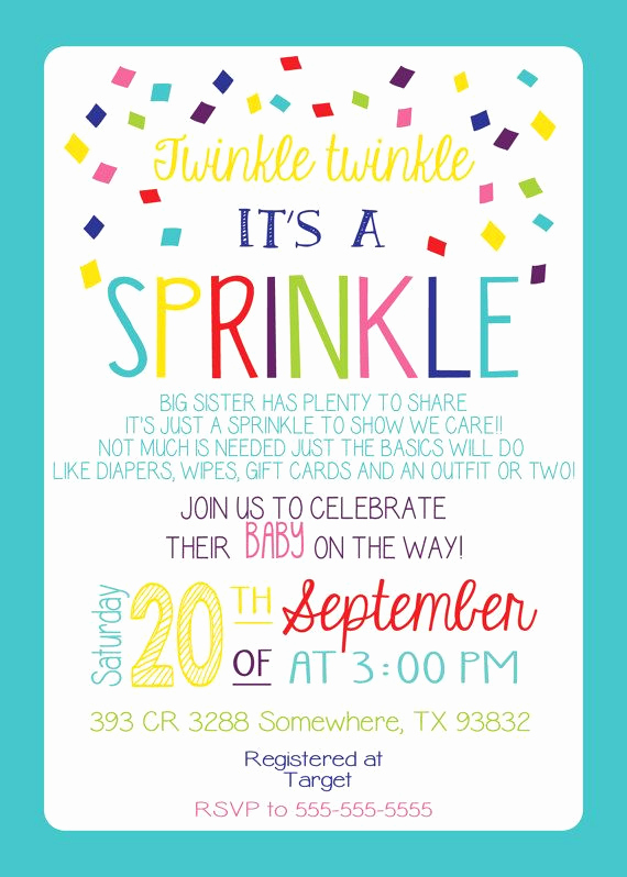 Second Baby Shower Invitation Wording New 17 Best Ideas About Baby Sprinkle Invitations On Pinterest