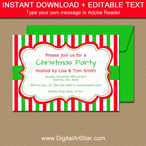 Secret Santa Invitation Template Lovely Christmas Invitation Template Editable Xmas Invitations