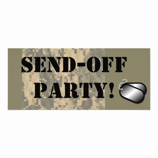 Send Off Party Invitation Fresh Military Send F Party 10 Cm X 24 Cm Invitation Card