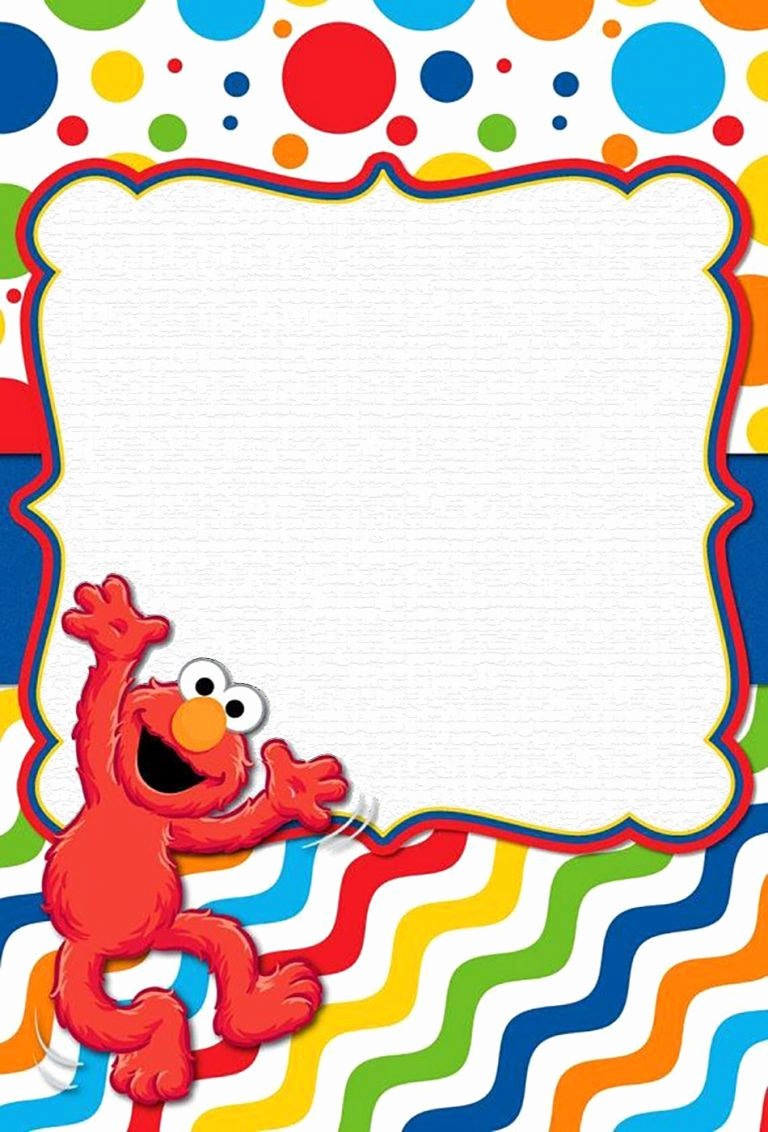 Sesame Street Invitation Templates Best Of Free Line Elmo Invitation Template