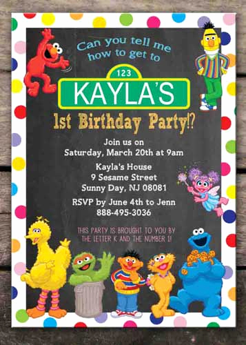 Sesame Street Invitation Templates Elegant 100 Sesame Street Birthday Party Ideas—by A Professional