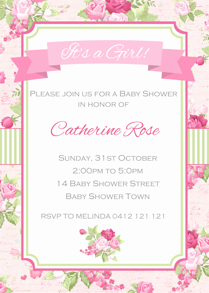 Shabby Chic Baby Shower Invitation Awesome Shabby Chic Baby Shower Invitations Party Xyz