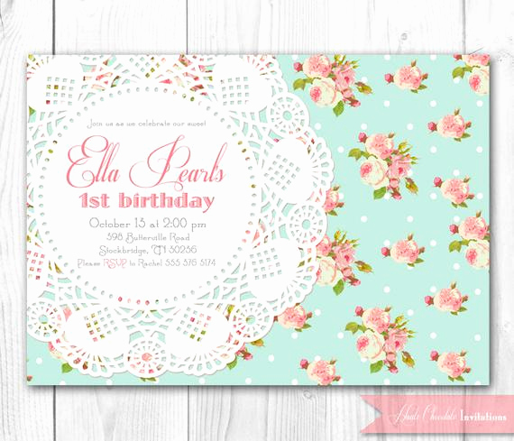 Shabby Chic Baby Shower Invitation Luxury Shabby Chic Invitation Vintage Pearls &amp; Lace Invitation Diy