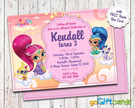 Shimmer and Shine Invitation Template Beautiful Shimmer and Shine Invitation Shimmer &amp; Shine by