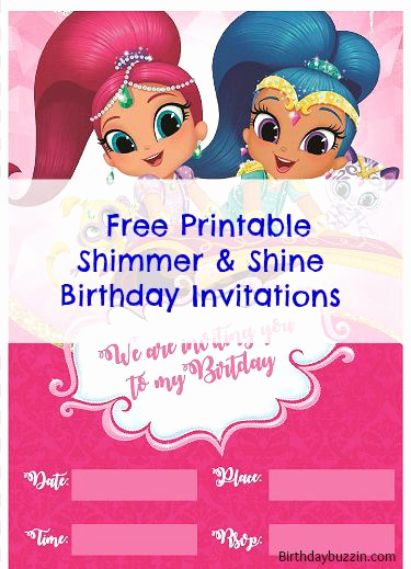 Shimmer and Shine Invitation Template Luxury Free Printable Shimmer and Shine Birthday Invitations