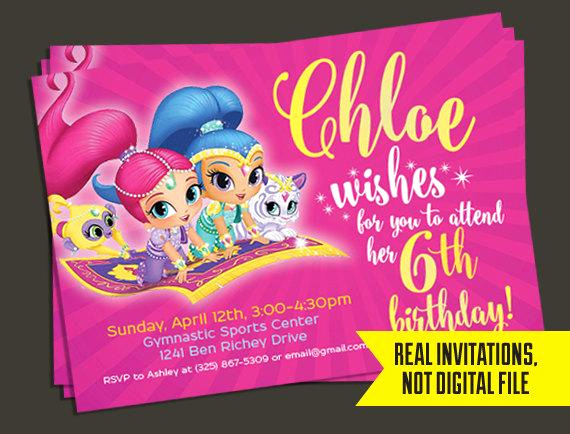 Shimmer and Shine Invitation Template Luxury Shimmer and Shine Invitation Shimmer and Shine Birthday