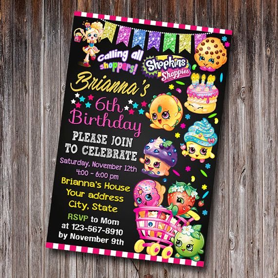 Shopkins Birthday Invitation Template Inspirational Best 25 Shopkins Invitations Ideas On Pinterest