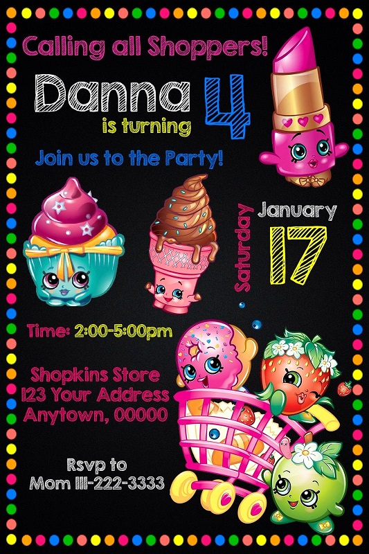 Shopkins Birthday Invitation Template Lovely Shopkins Birthday Party Ideas and Supplies – Kids Birthday