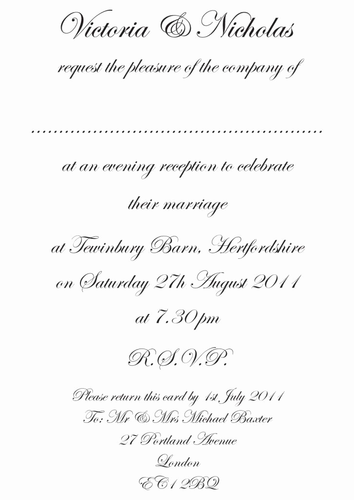 Simple Wedding Invitation Wording Beautiful Simple and sober but Also Very attractive