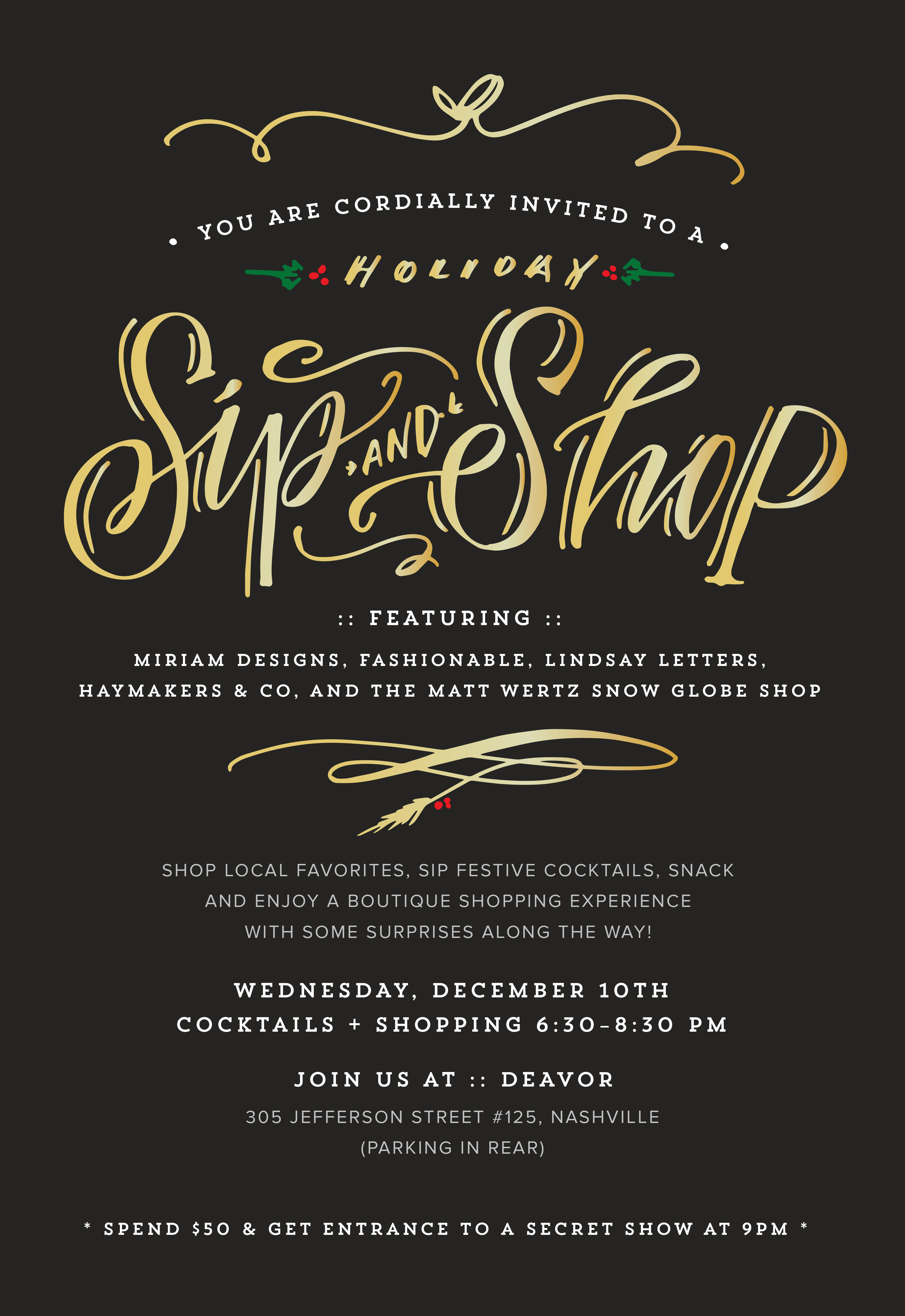 Sip and Shop Invitation Awesome Nashville Sip’n’shop tonight Lindsay Letters Blogs
