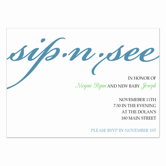 Sip N See Invitation Wording New Sip N See Invitations &amp; Cards On Pingg