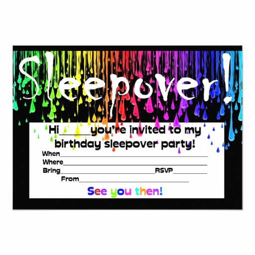 Slumber Party Invitation Ideas Beautiful Sleepover Slumber Party Invite