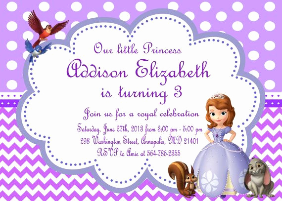 Sofia the First Invitation Lovely 35 Best Images About sofia the First Party On Pinterest