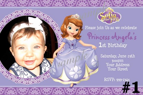 Sofia the First Invitation Template Fresh Princess sofia Birthday Invitations Ideas – Bagvania Free