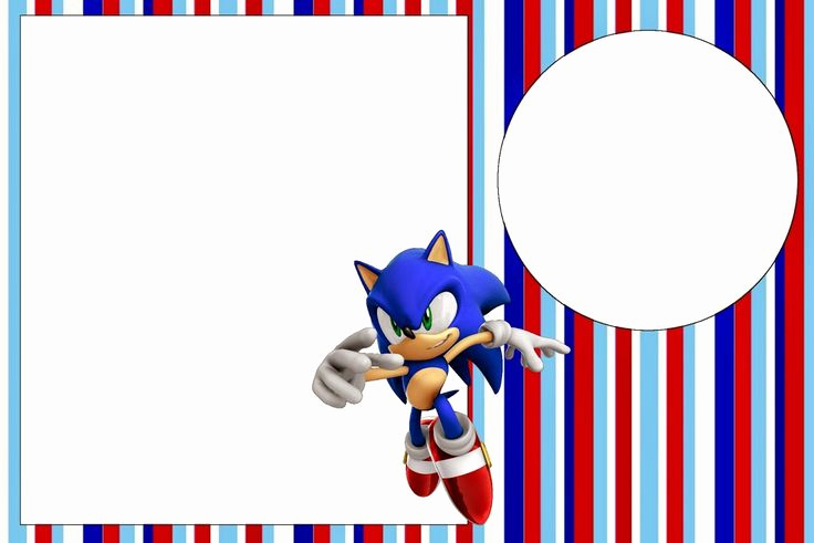 Sonic the Hedgehog Invitation Template Beautiful sonic Invitaciones Para Imprimir Gratis