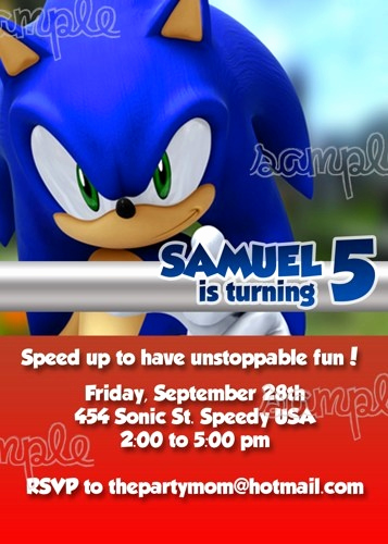 Sonic the Hedgehog Invitation Template Elegant 17 Best Images About sonic Party On Pinterest