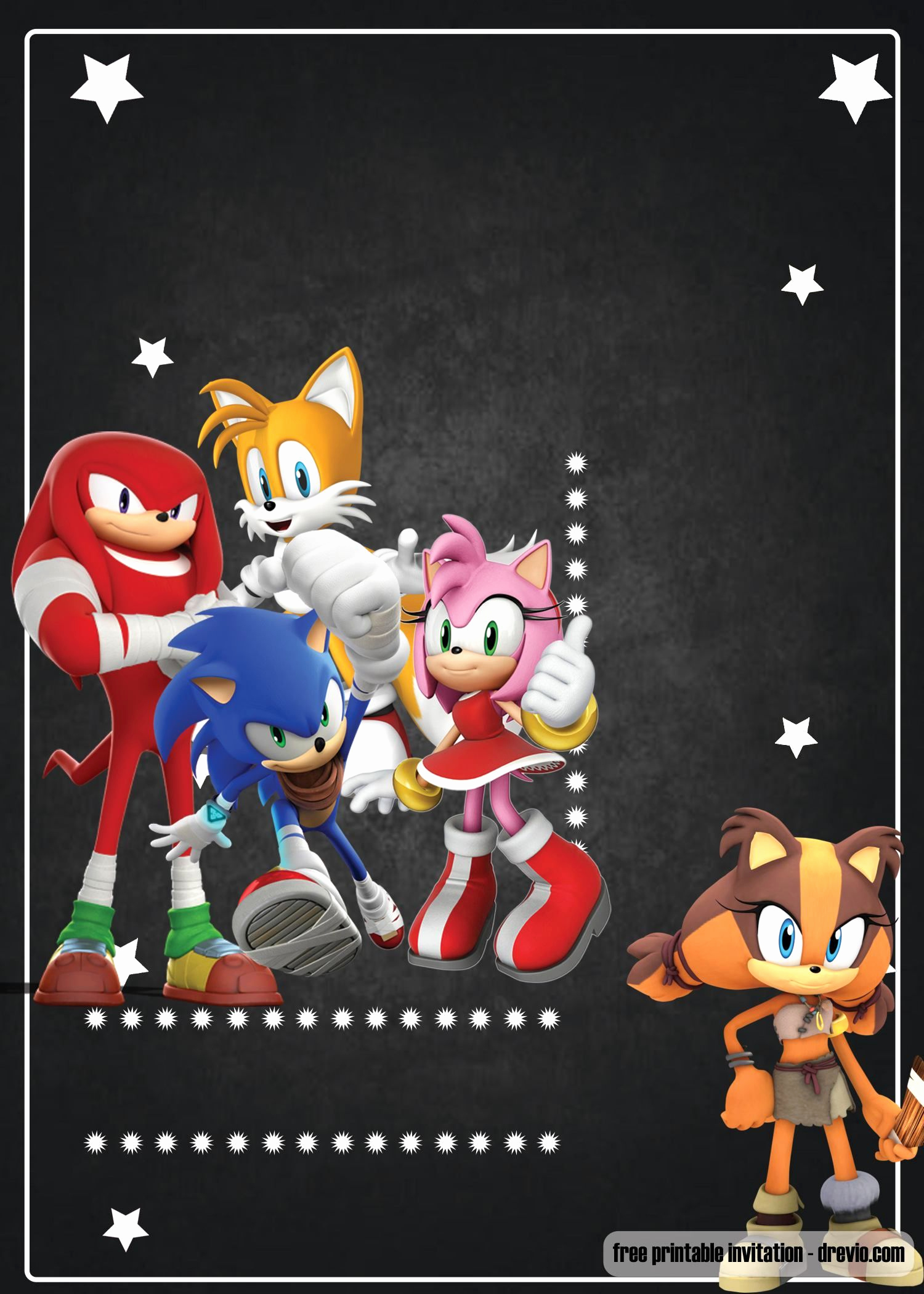 Sonic the Hedgehog Invitation Template New Free Printable sonic the Hedgehog Invitation