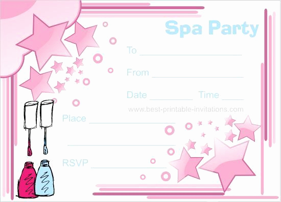 Spa Invitation Template Free Inspirational 17 Best Ideas About Spa Party Invitations On Pinterest