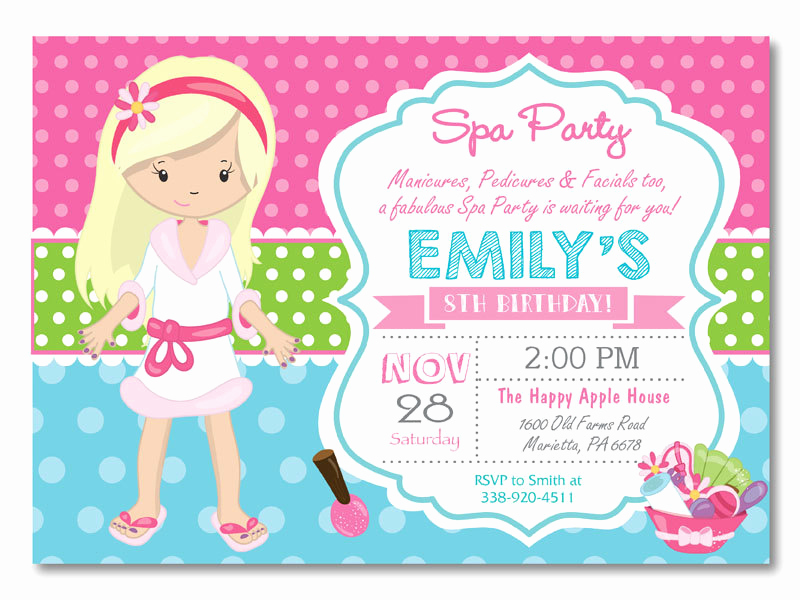 Spa Party Invitation Template Free Luxury Spa Party Invitation Spa Birthday Party Invitation Pajama