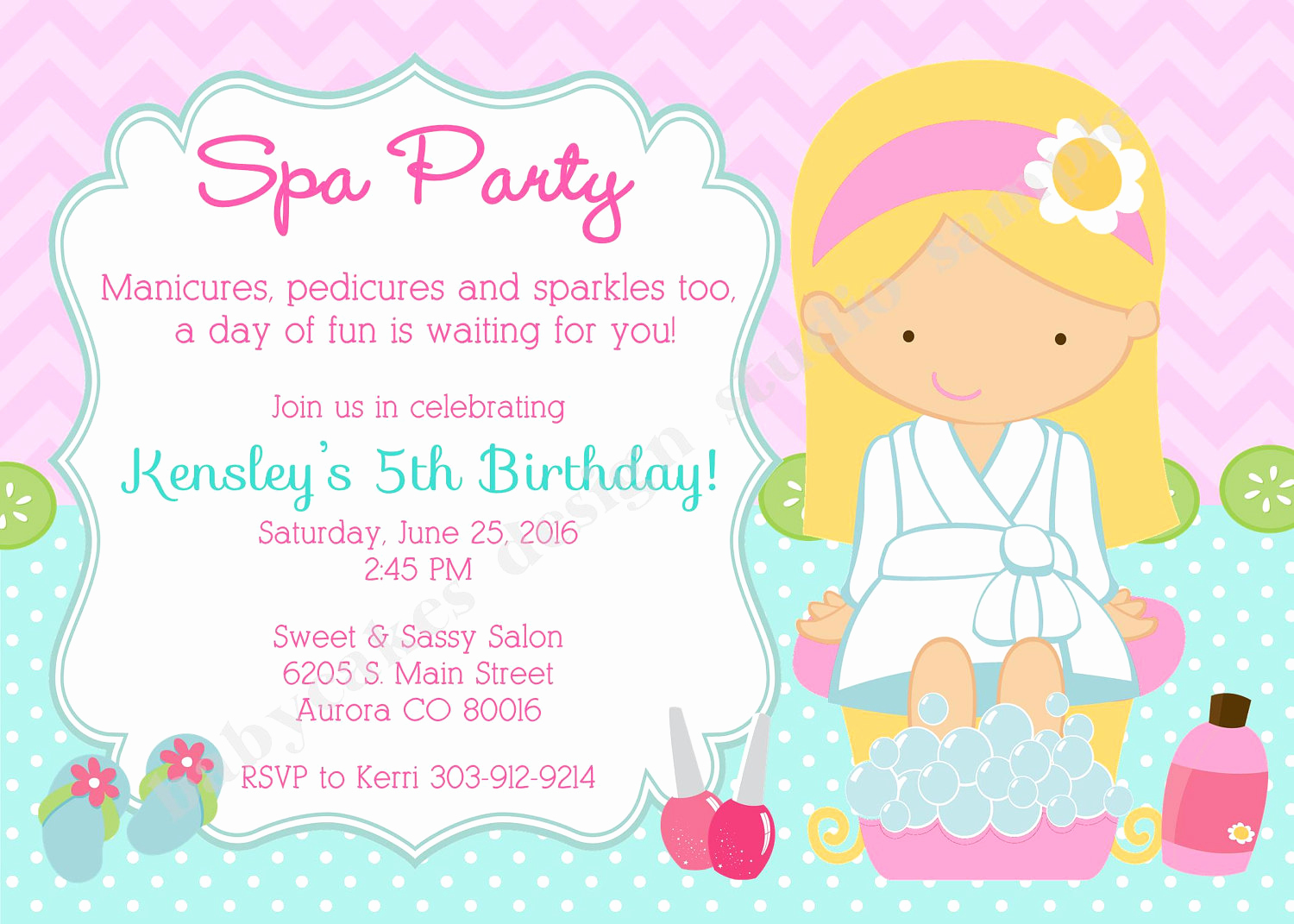 Spa Party Invitation Wording Luxury Spa Party Invitation Invite Spa Birthday Party Invitation