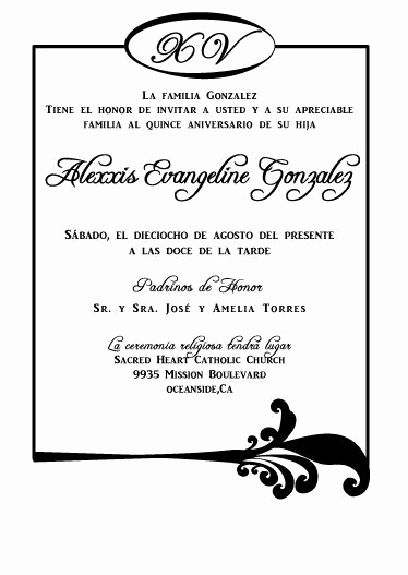 spanish quinceanera invitation wording lovely spanish quinceanera invitations of spanish quinceanera invitation wording