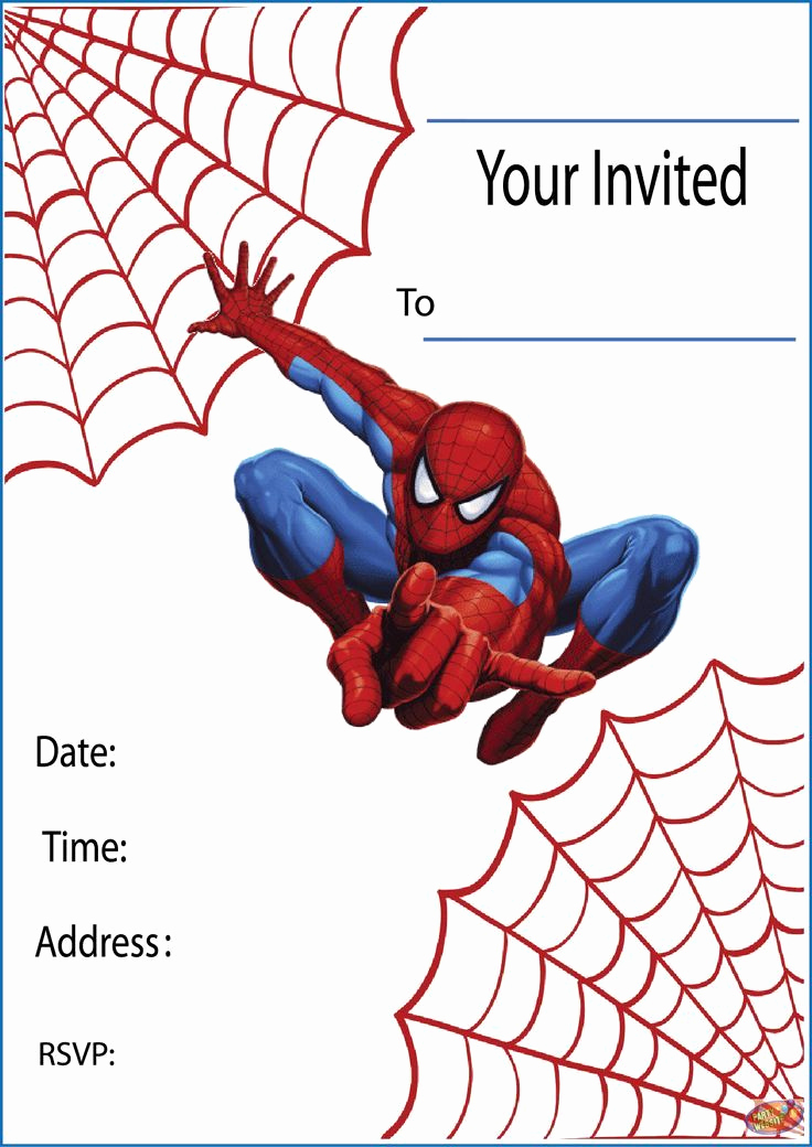 Spiderman Birthday Invitation Maker Awesome Free Printable Spiderman Party Invitations On