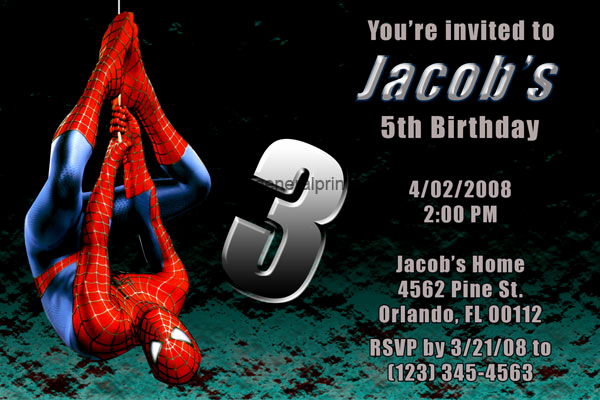 Spiderman Birthday Invitation Maker Awesome Spiderman Invitations Birthday Party Invites
