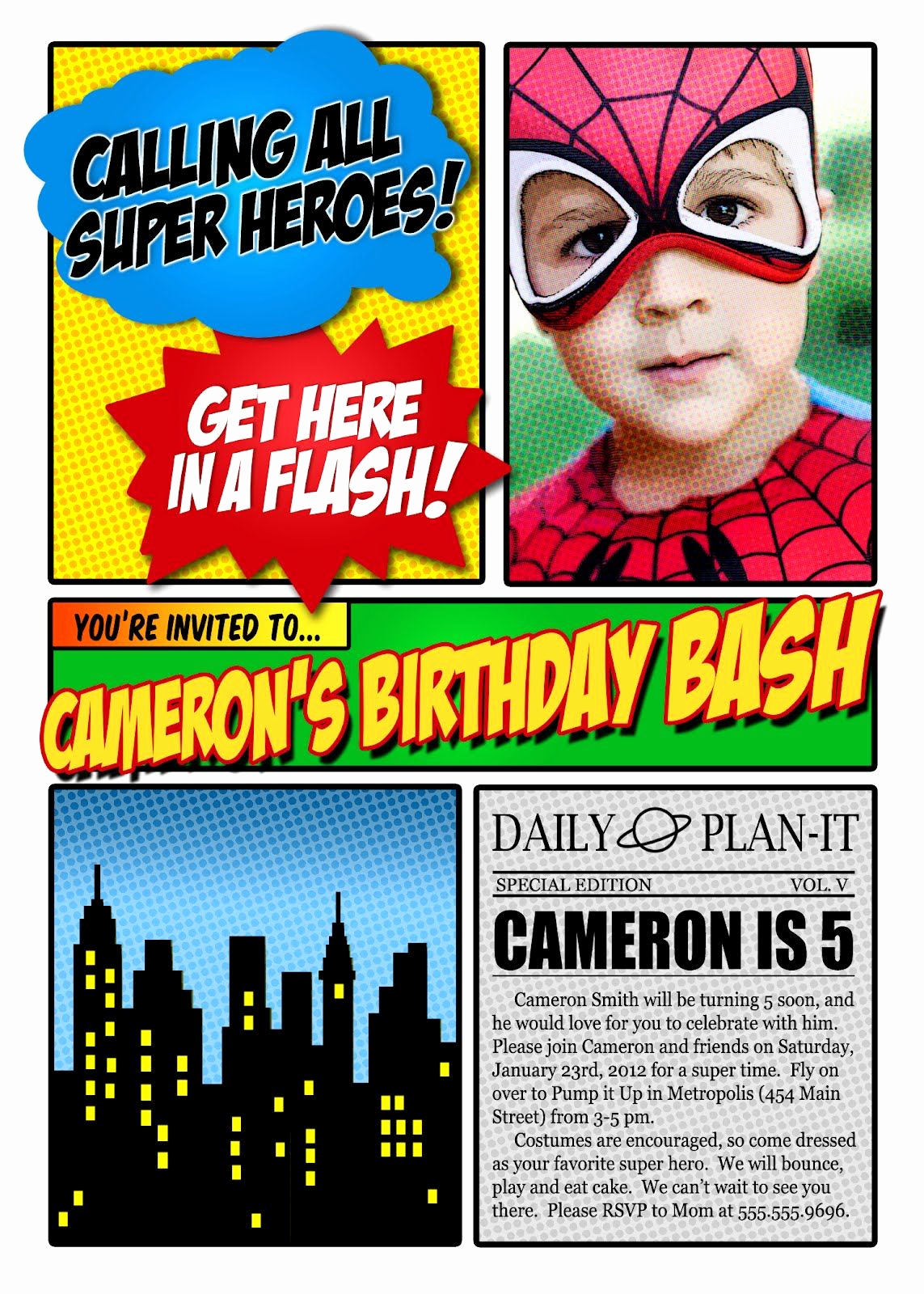 Spiderman Birthday Invitation Maker Unique Free Superhero Invitation Maker Invitation