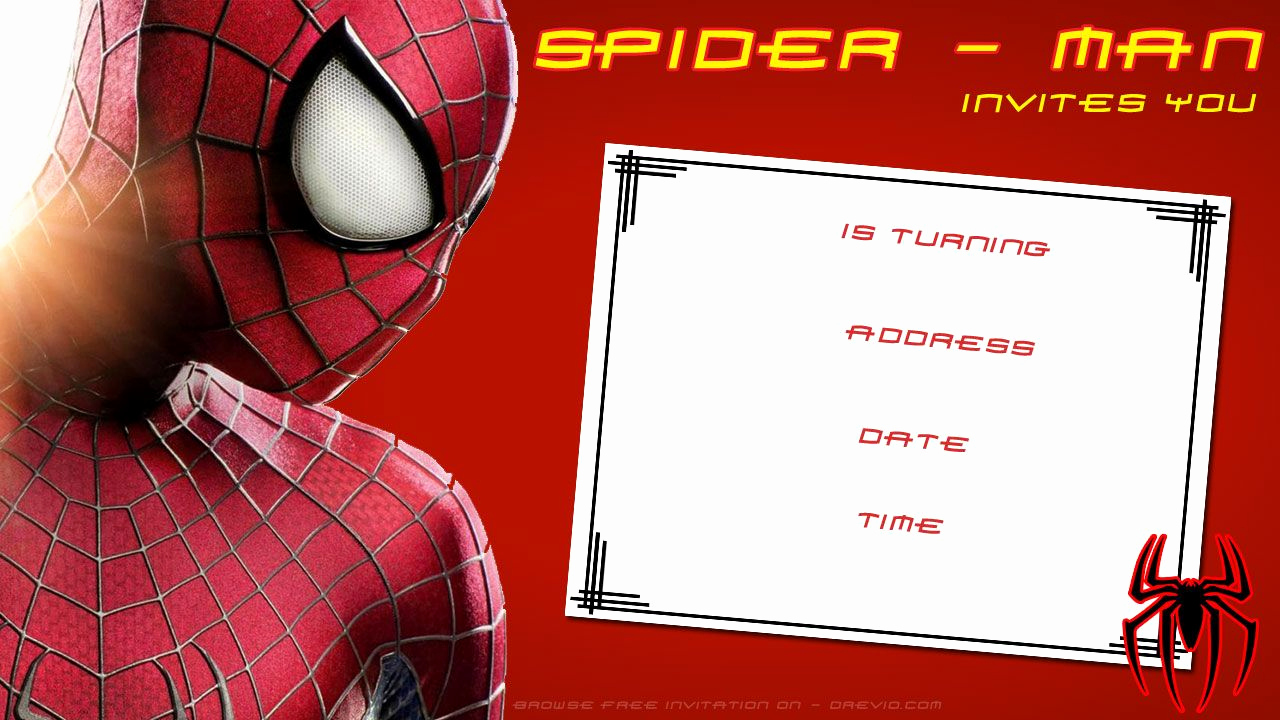 Spiderman Birthday Invitation Template Fresh Free Printable Blank Spiderman Birthday