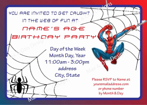 Spiderman Birthday Invitation Template Luxury Spiderman Birthday Invitation Template Free