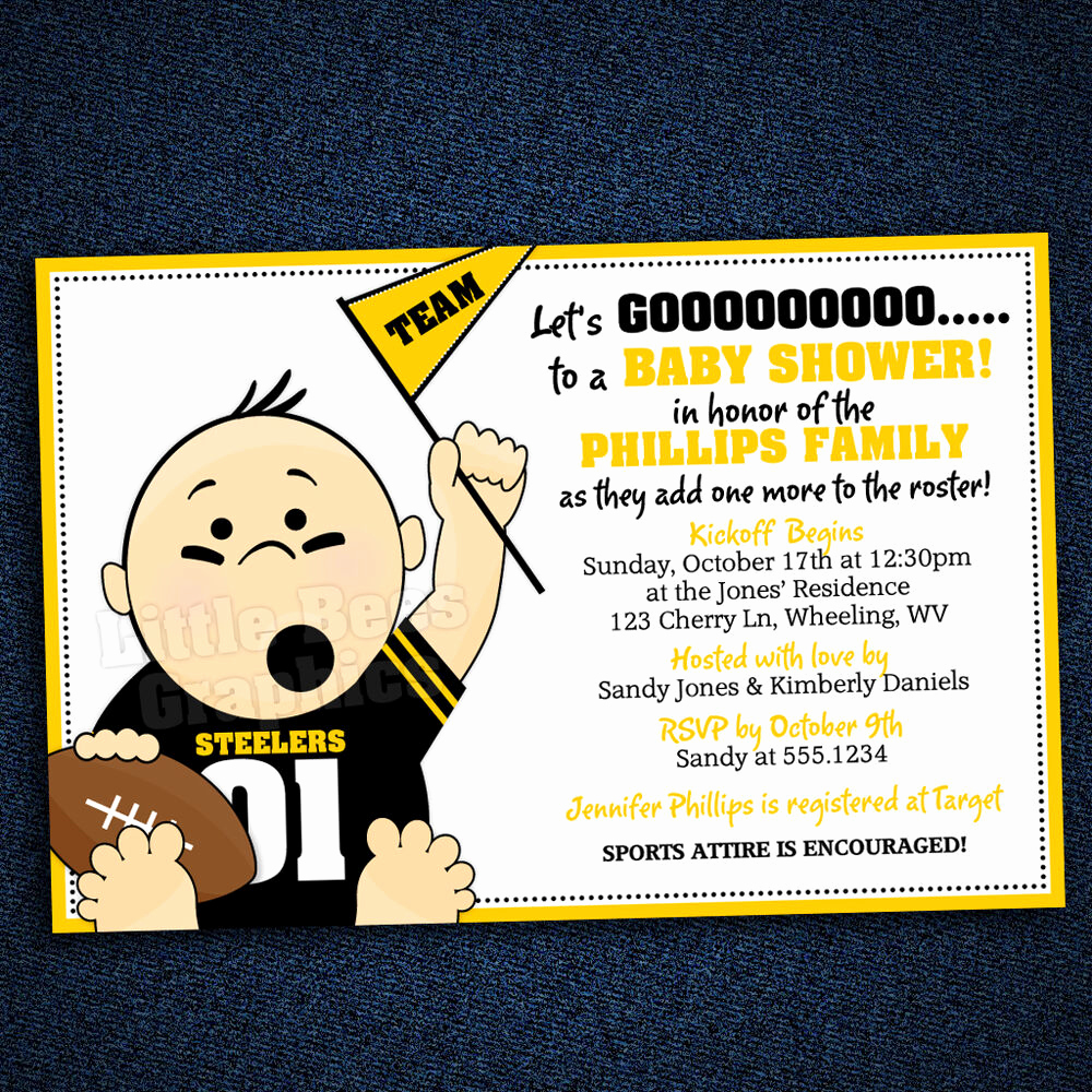 Sports Baby Shower Invitation Templates Luxury Sports Tailgate Football Printable Baby Shower or Birthday