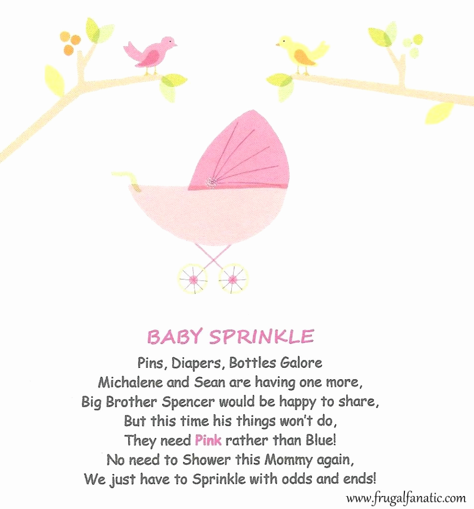 Sprinkle Baby Shower Invitation Wording New Baby Shower Invitations Hosting A Baby Sprinkle Frugal