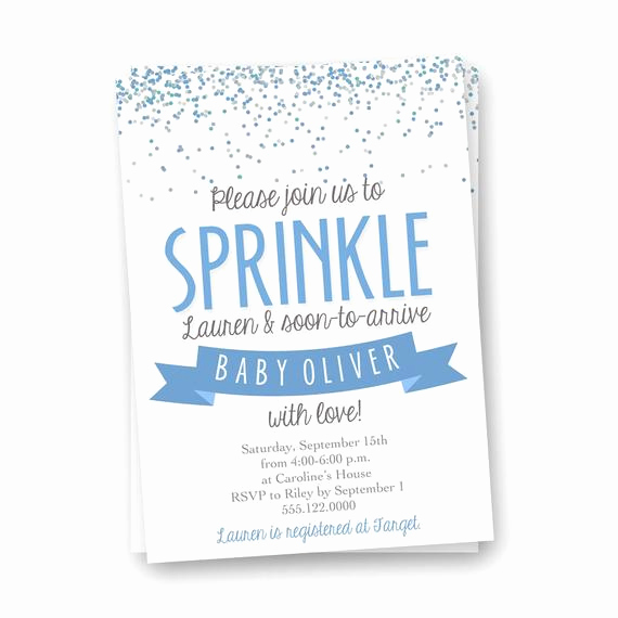 Sprinkle Shower Invitation Wording Awesome Baby Sprinkle Invitation Baby Shower Invitation Boy