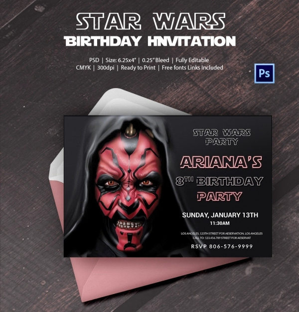 Star Wars Invitation Template Best Of 23 Star Wars Birthday Invitation Templates – Free Sample